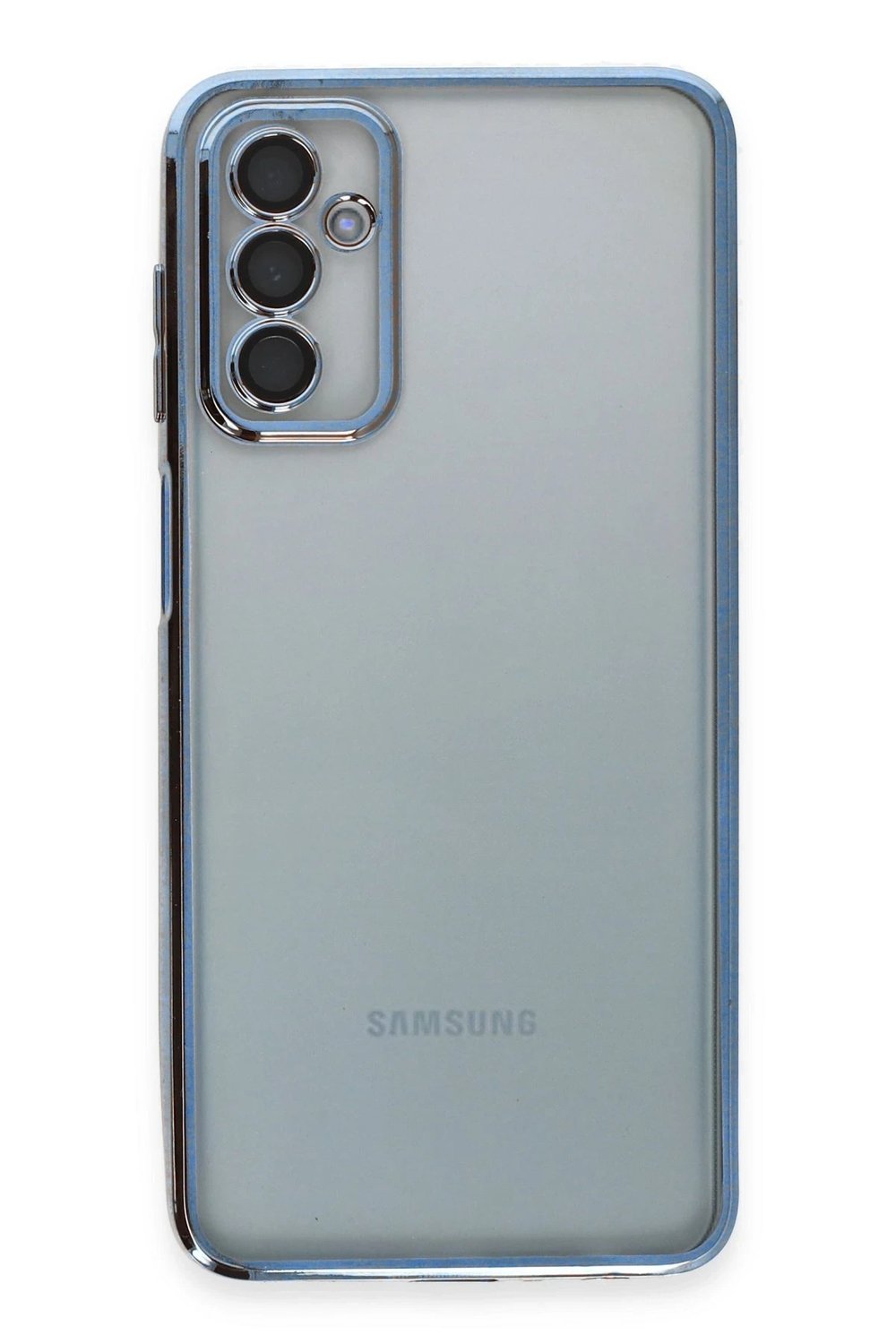 Mey İthalat®  Samsung Galaxy M23 Kılıf  Lensli Silikon - Açık Mavi