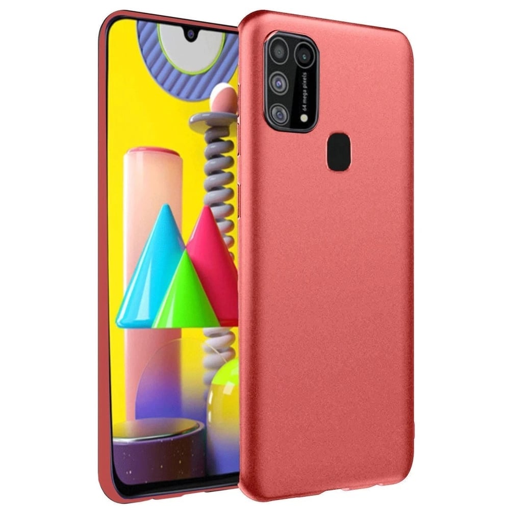 Mey İthalat®  Samsung Galaxy M31 Kılıf Nano içi Kadife Silikon - Kiremit