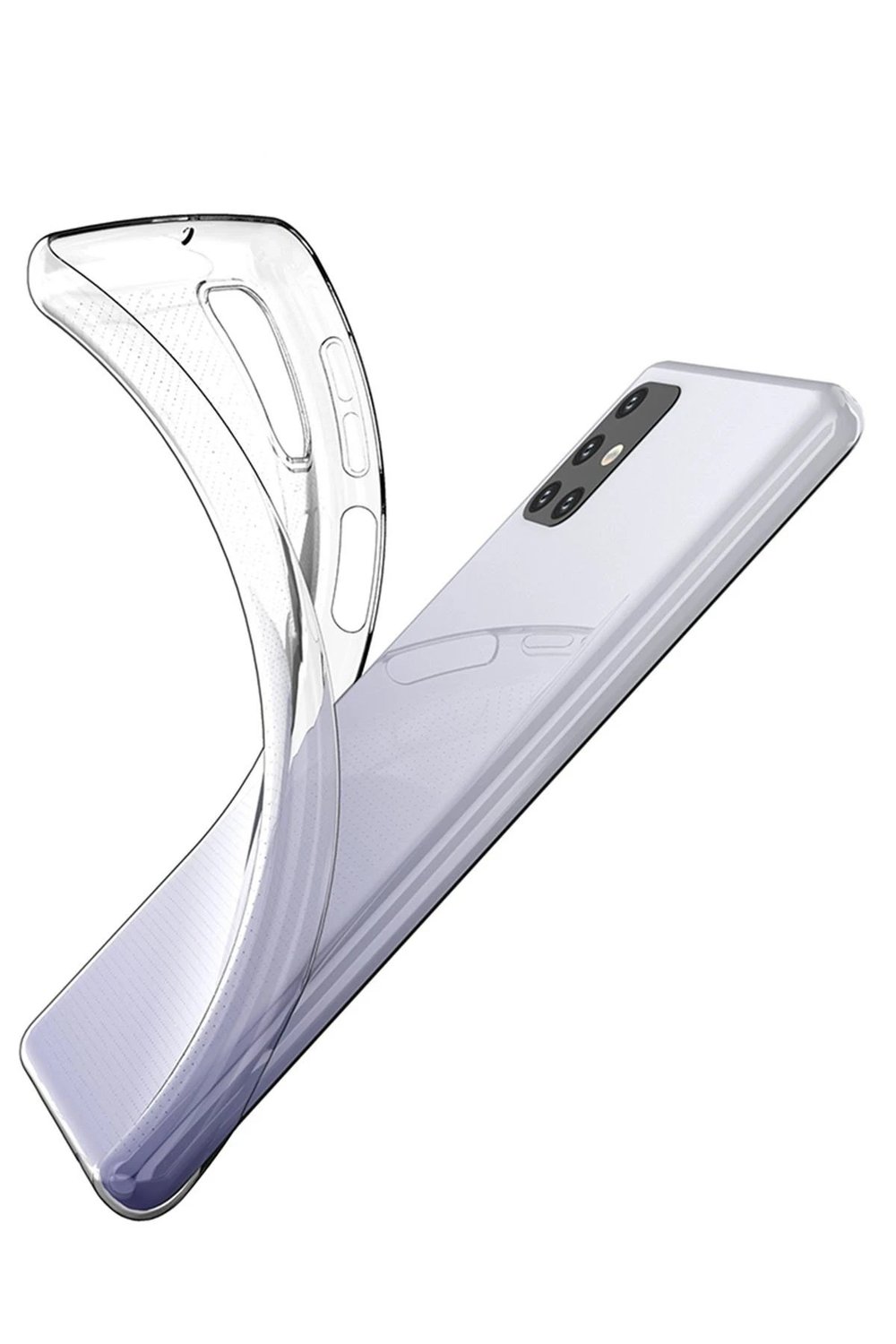 Mey İthalat®  Samsung Galaxy M31S Kılıf Lüx Şeffaf Silikon