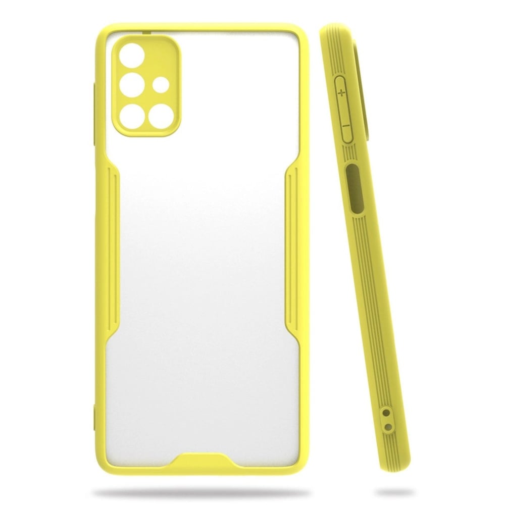 Mey İthalat®  Samsung Galaxy M31S Kılıf Platin Silikon - Sarı