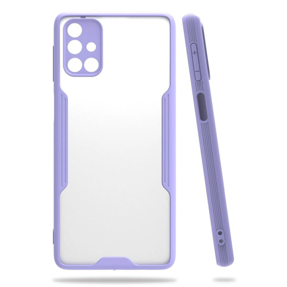 Mey İthalat®  Samsung Galaxy M31S Kılıf Platin Silikon - Lila