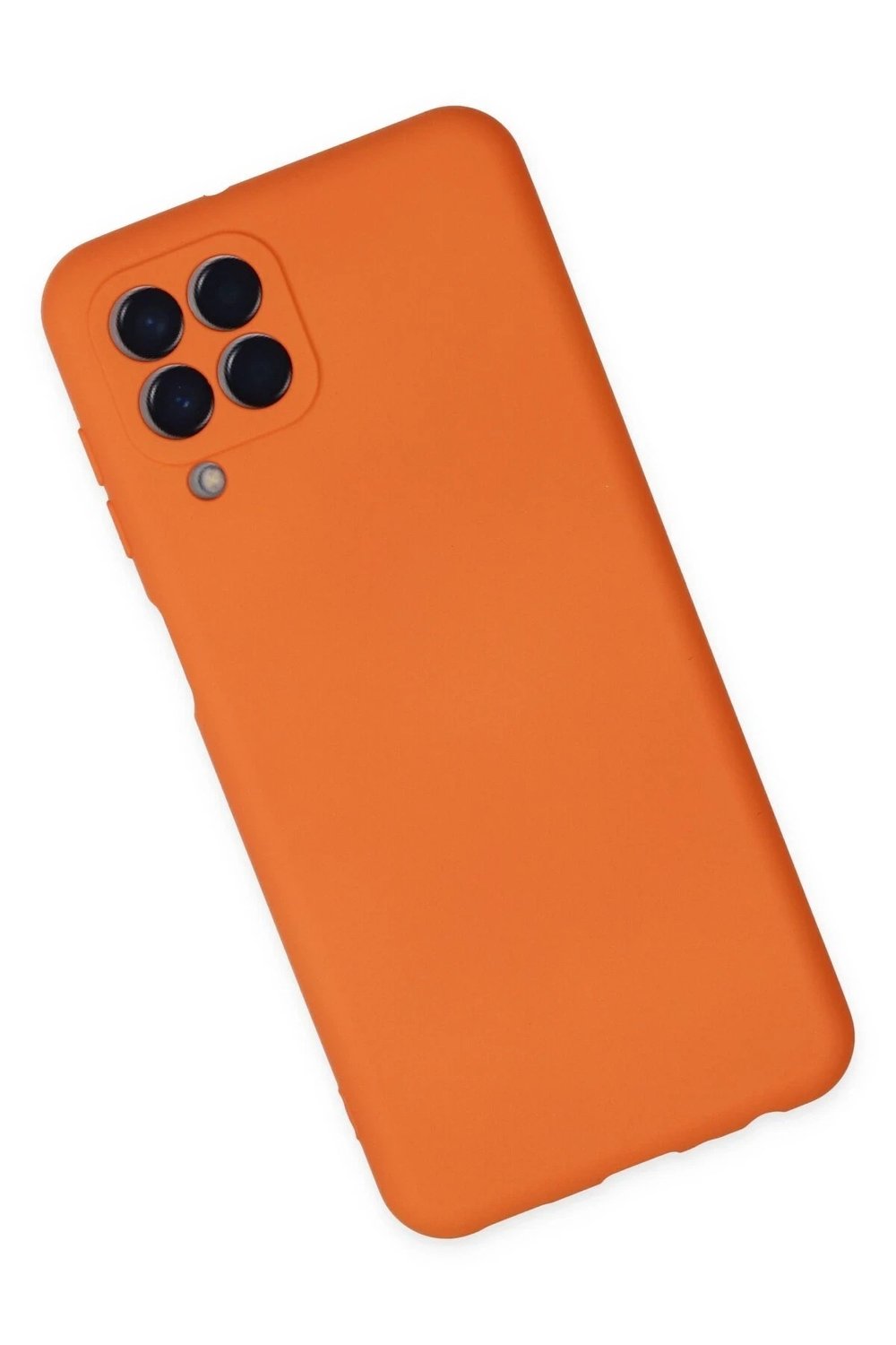 Mey İthalat®  Samsung Galaxy M33 Kılıf Nano içi Kadife Silikon - Turuncu