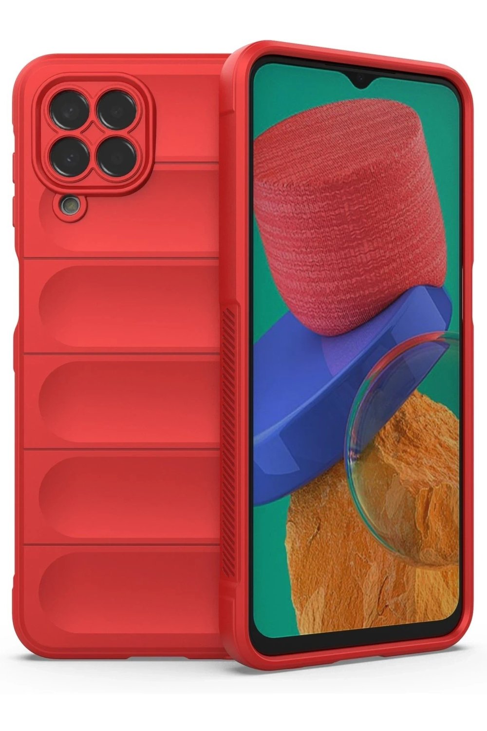 Mey İthalat®  Samsung Galaxy M33 Kılıf Optimum Silikon - Kırmızı