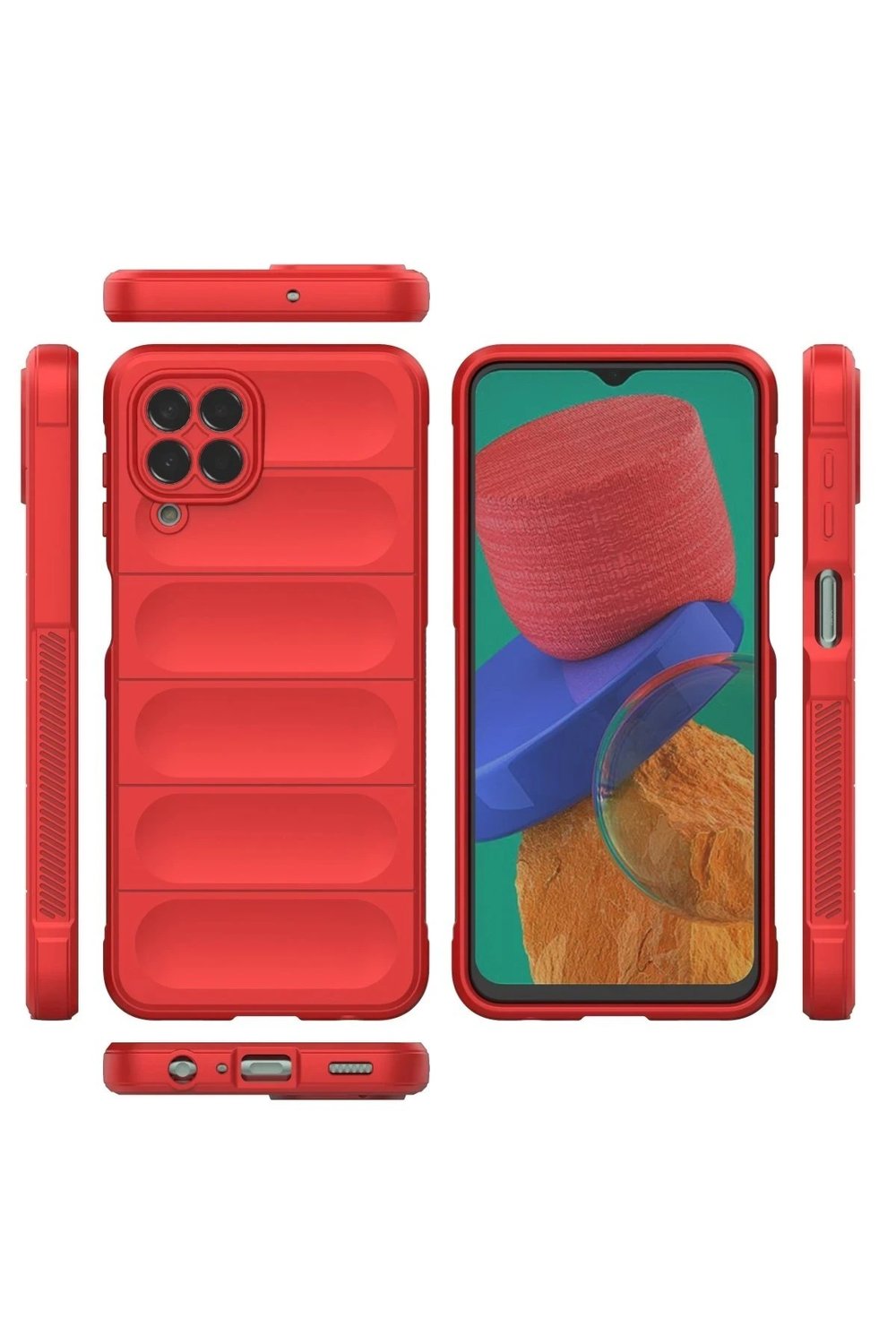 Mey İthalat®  Samsung Galaxy M33 Kılıf Optimum Silikon - Kırmızı
