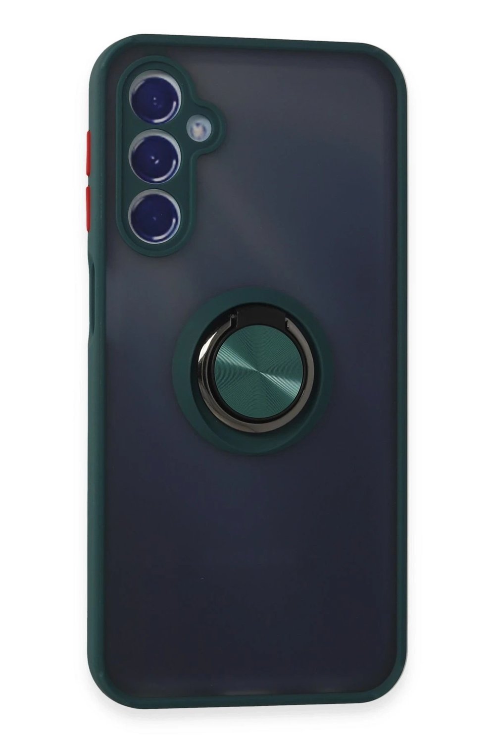 Mey İthalat®  Samsung Galaxy M34 5G Kılıf Montreal Yüzüklü Silikon Kapak - Yeşil