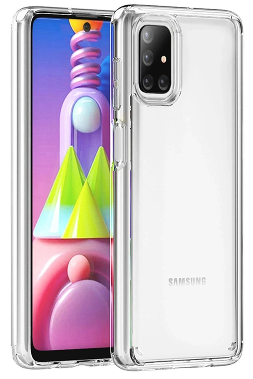 Mey İthalat®  Samsung Galaxy M51 Kılıf Lüx Şeffaf Silikon