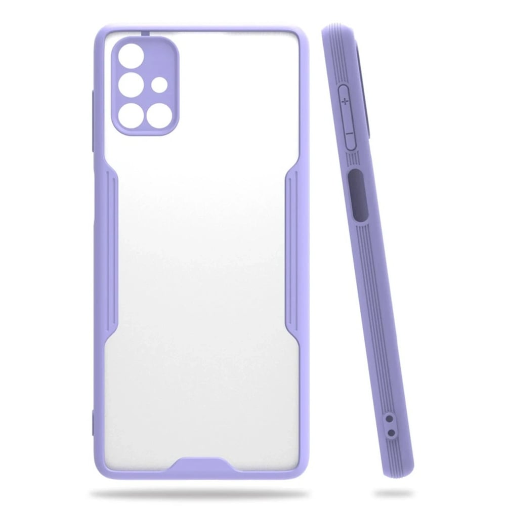 Mey İthalat®  Samsung Galaxy M51 Kılıf Platin Silikon - Lila
