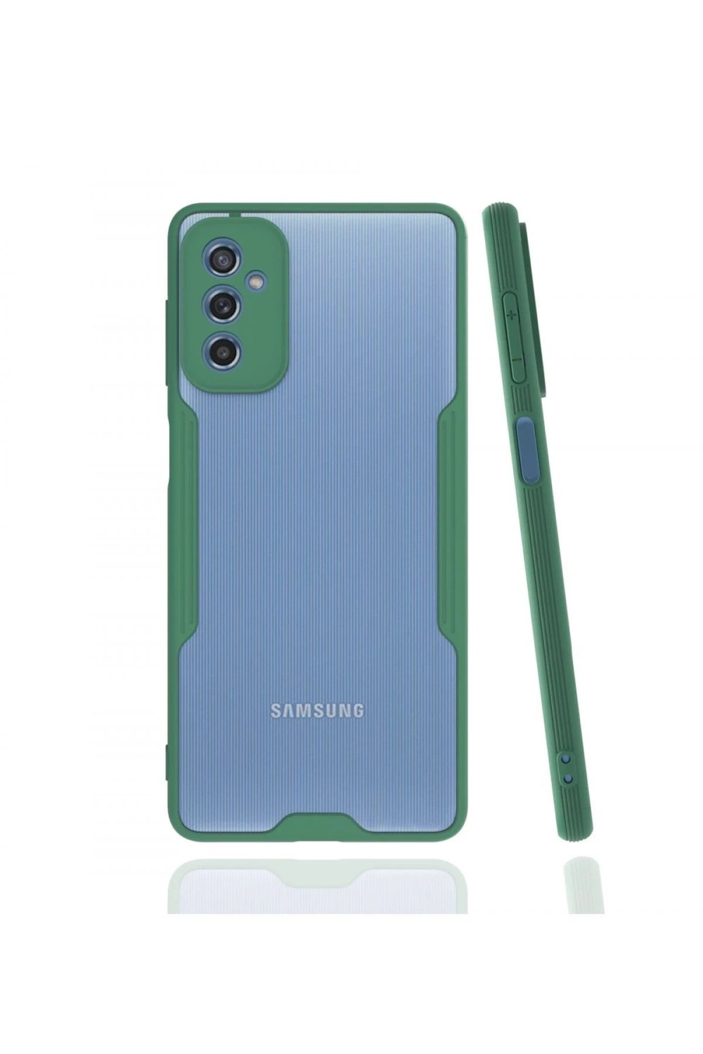 Mey İthalat®  Samsung Galaxy M52 5G Kılıf Platin Silikon - Yeşil