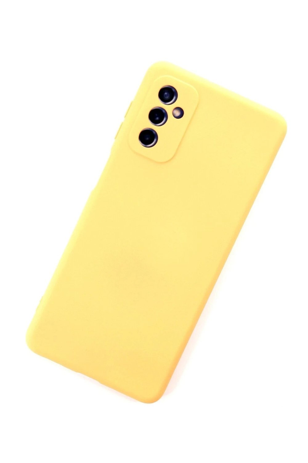 Mey İthalat®  Samsung Galaxy M52 5G Kılıf Nano içi Kadife Silikon - Sarı