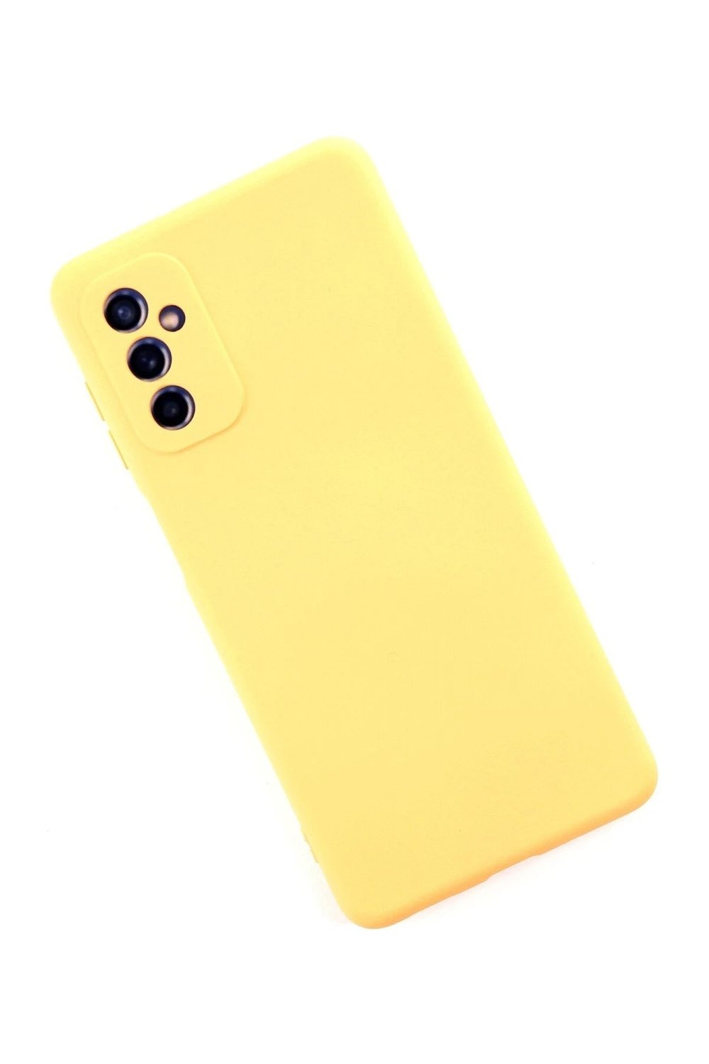 Mey İthalat®  Samsung Galaxy M52 5G Kılıf Nano içi Kadife Silikon - Sarı