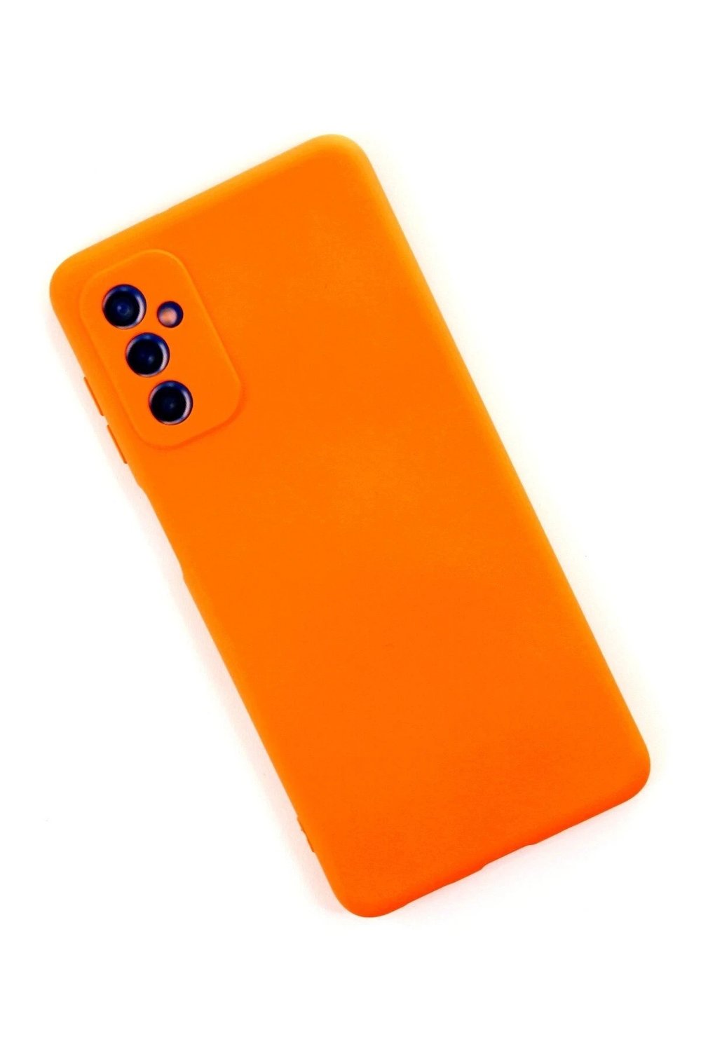 Mey İthalat®  Samsung Galaxy M52 5G Kılıf Nano içi Kadife Silikon - Turuncu