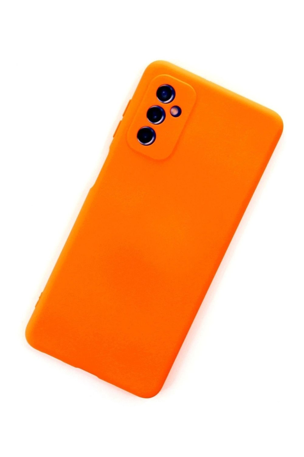 Mey İthalat®  Samsung Galaxy M52 5G Kılıf Nano içi Kadife Silikon - Turuncu