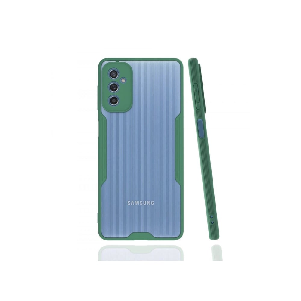 Mey İthalat®  Samsung Galaxy M52 5G Kılıf Platin Silikon - Yeşil