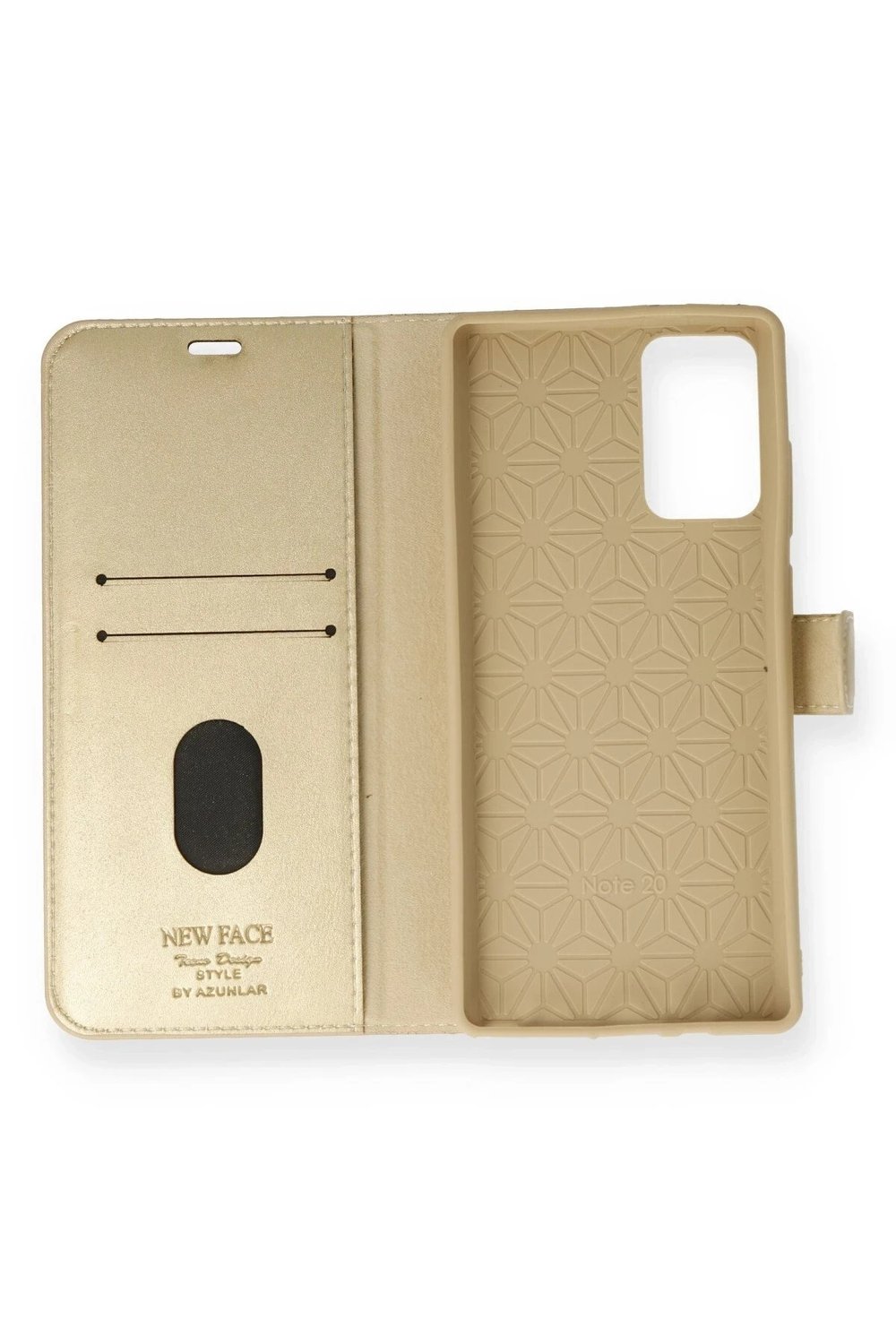 Mey İthalat®  Samsung Galaxy Note 20 Kılıf Trend S Plus Kapaklı Kılıf - Gold
