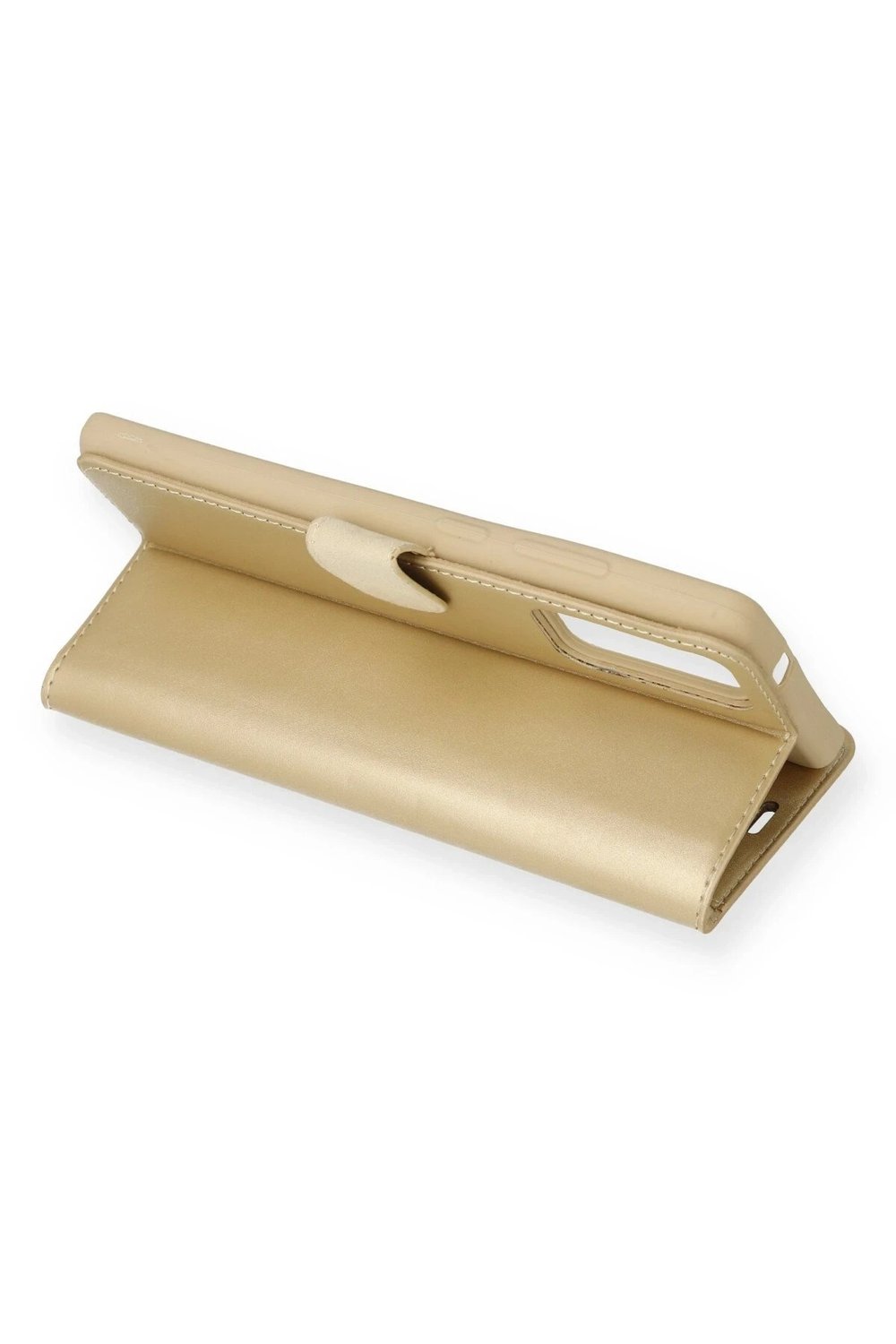 Mey İthalat®  Samsung Galaxy Note 20 Kılıf Trend S Plus Kapaklı Kılıf - Gold