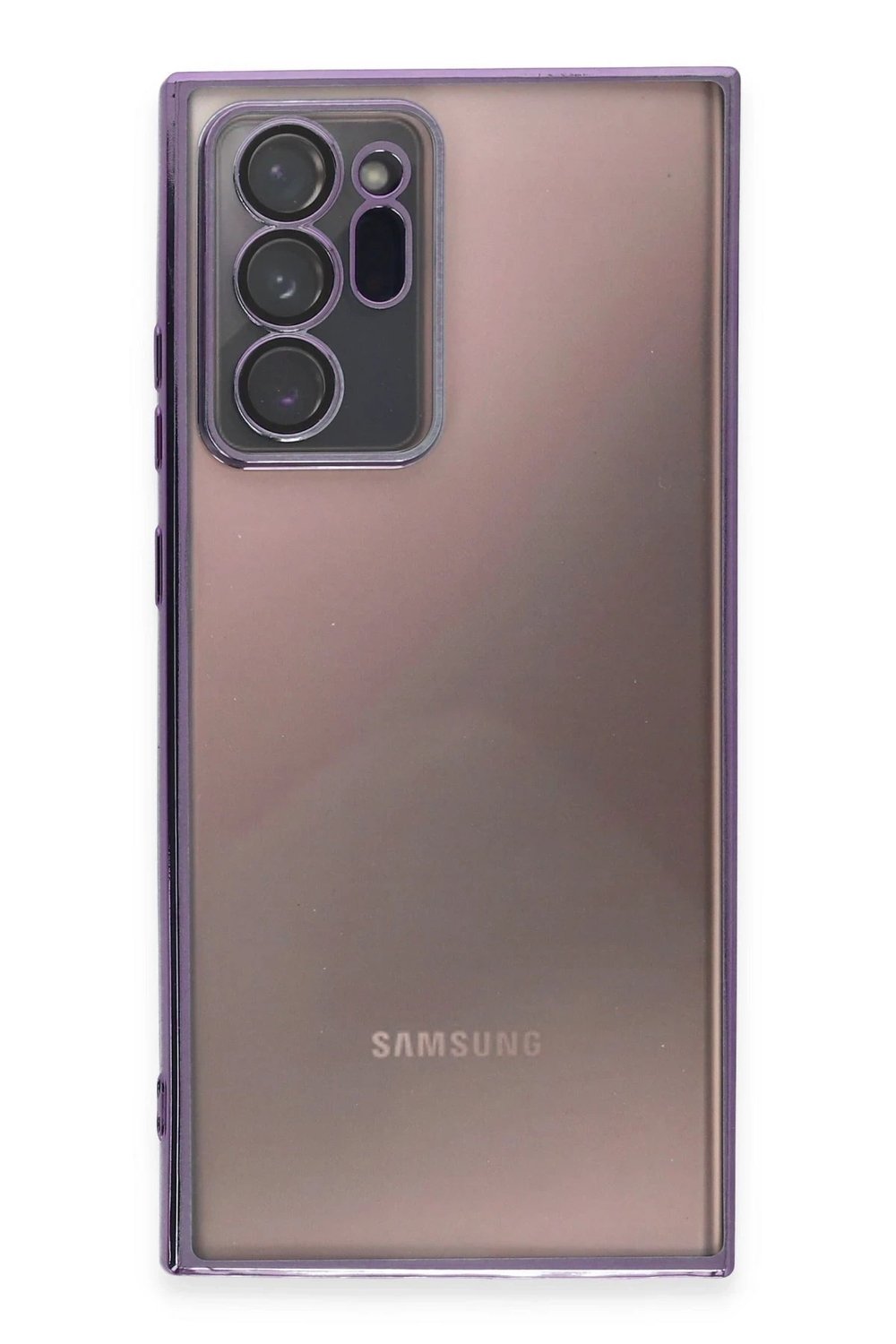Mey İthalat®  Samsung Galaxy Note 20 Ultra Kılıf  Lensli Silikon - Mor