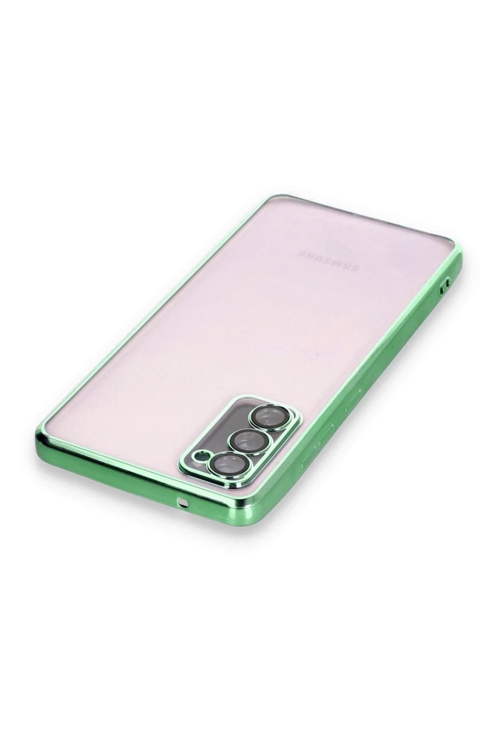 Mey İthalat®  Samsung Galaxy S20 FE Kılıf  Lensli Silikon - Yeşil