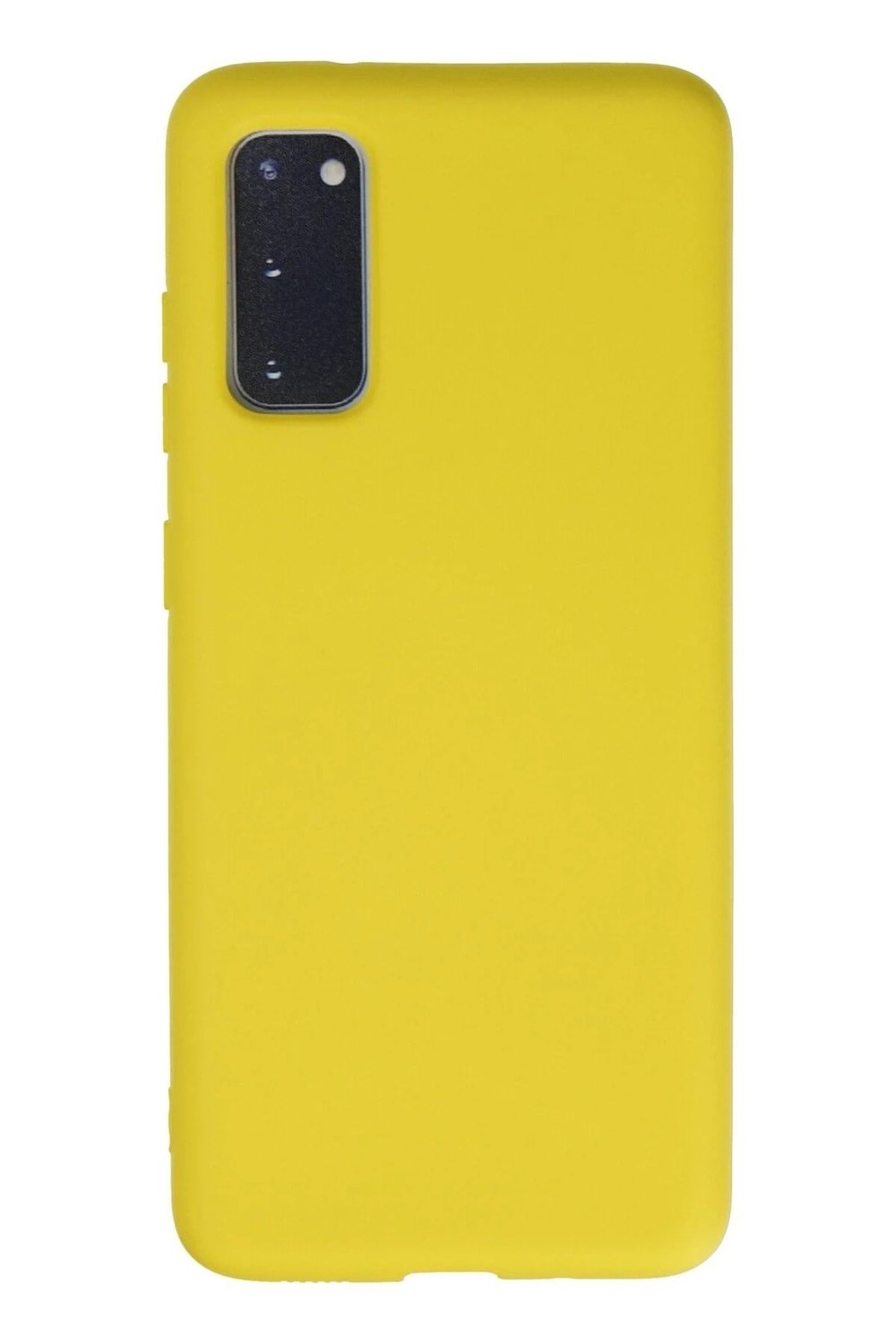 Mey İthalat®  Samsung Galaxy S20 Kılıf Nano içi Kadife Silikon - Sarı