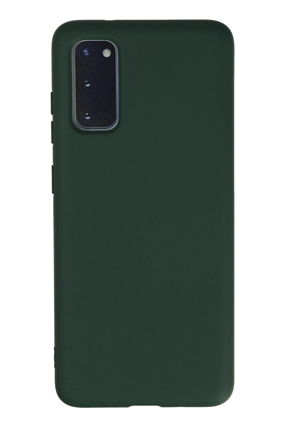 Mey İthalat®  Samsung Galaxy S20 Kılıf Nano içi Kadife Silikon - Koyu Yeşil