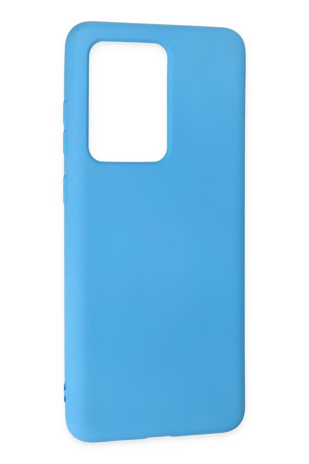 Mey İthalat®  Samsung Galaxy S20 Ultra Kılıf Nano içi Kadife Silikon - Mavi