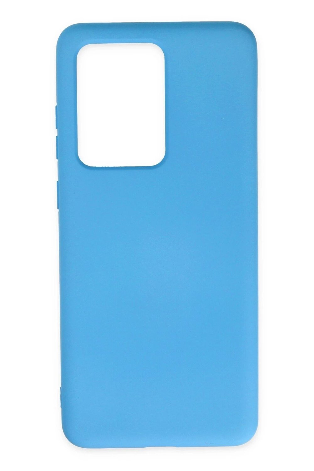 Mey İthalat®  Samsung Galaxy S20 Ultra Kılıf Nano içi Kadife Silikon - Mavi