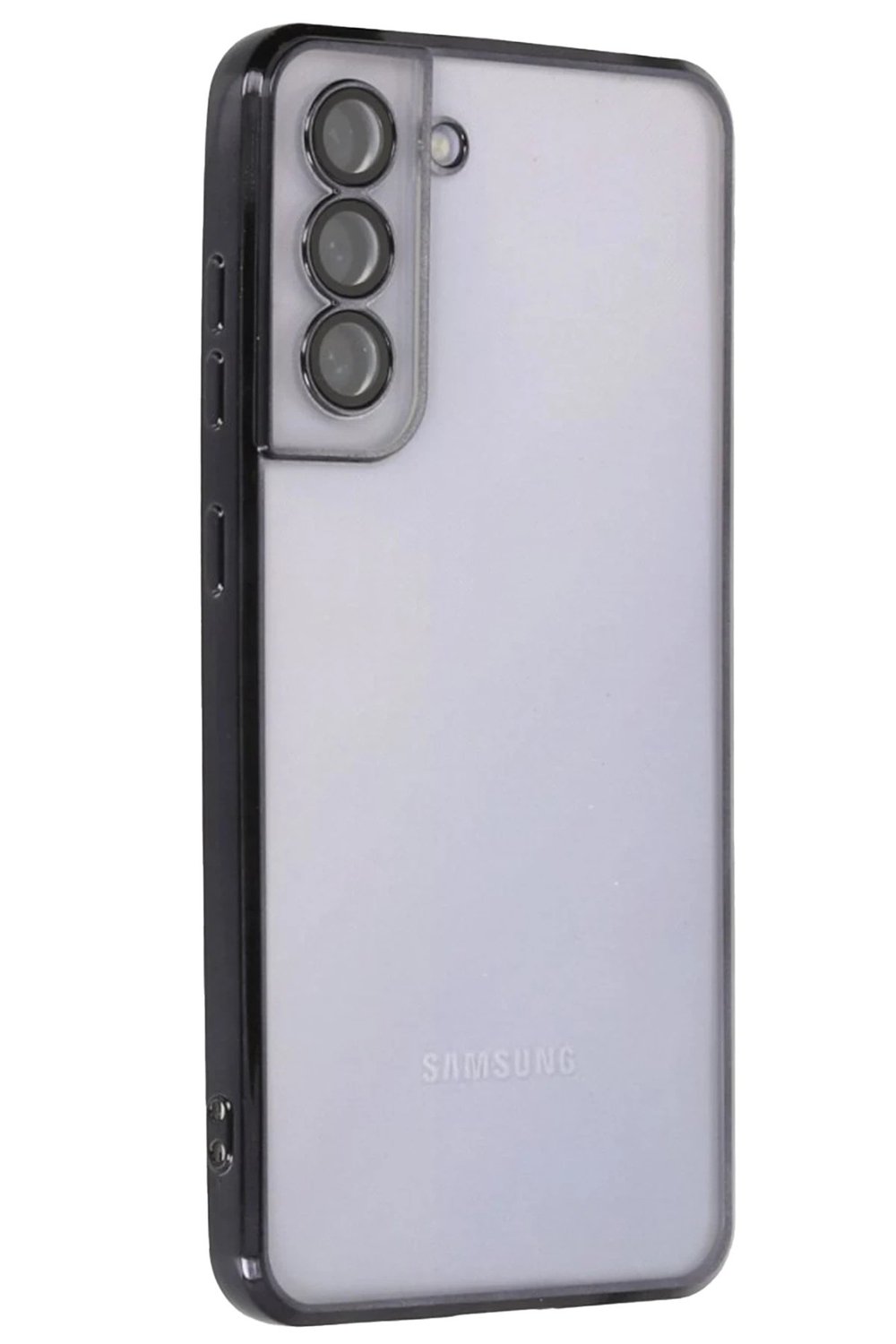 Mey İthalat®  Samsung Galaxy S21 FE Kılıf  Lensli Silikon - Siyah