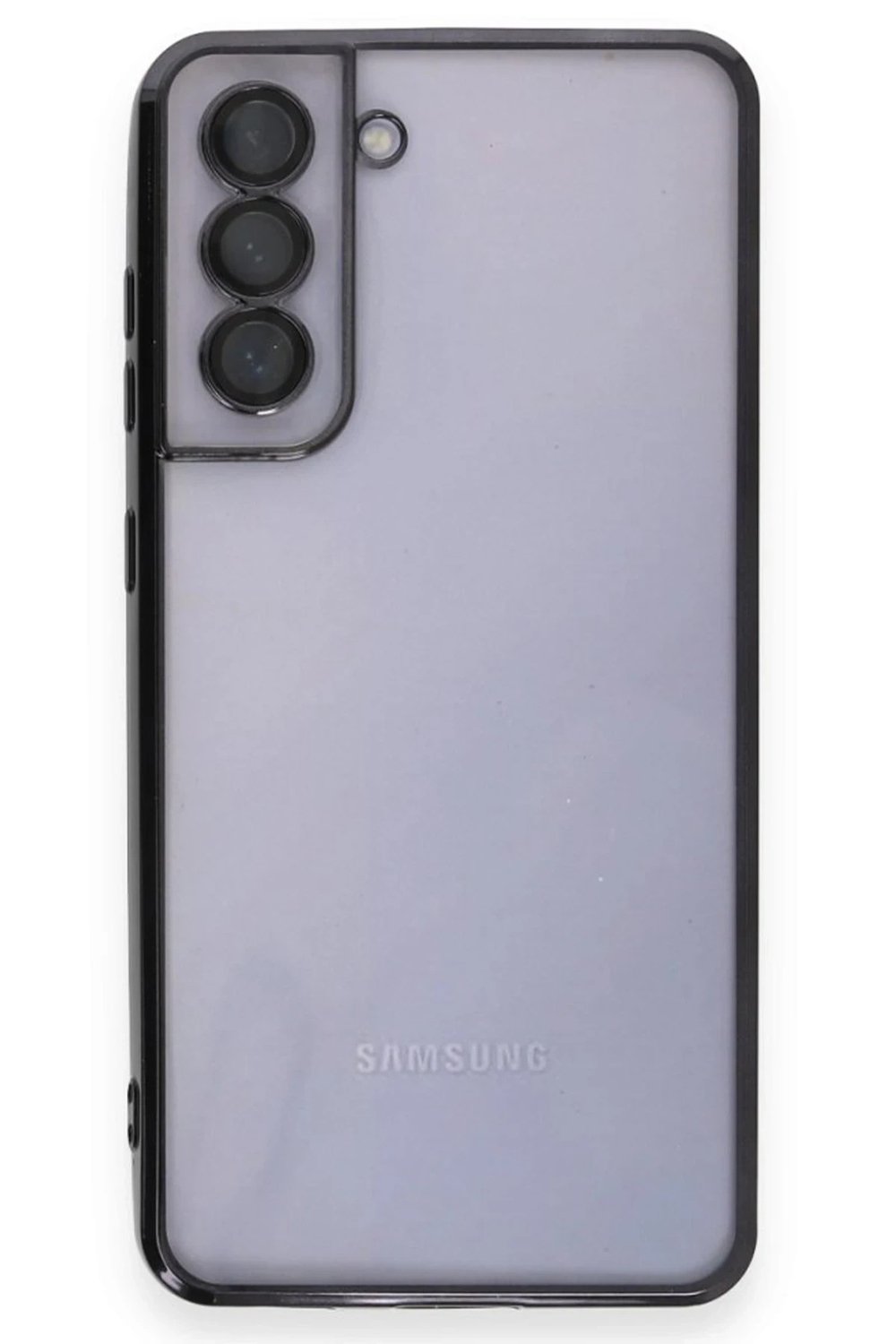 Mey İthalat®  Samsung Galaxy S21 FE Kılıf  Lensli Silikon - Siyah