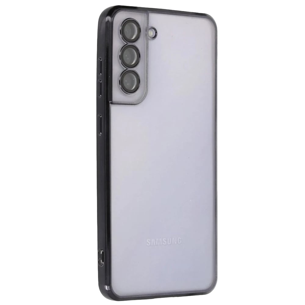 Mey İthalat®  Samsung Galaxy S21 FE Kılıf  Lensli Silikon - Siyah