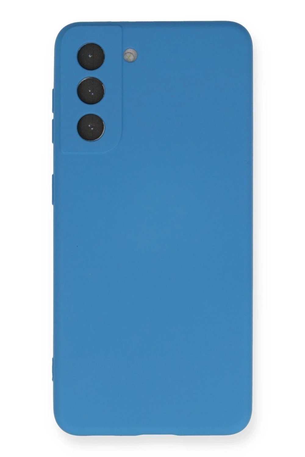 Mey İthalat®  Samsung Galaxy S21 Kılıf Nano içi Kadife Silikon - Mavi