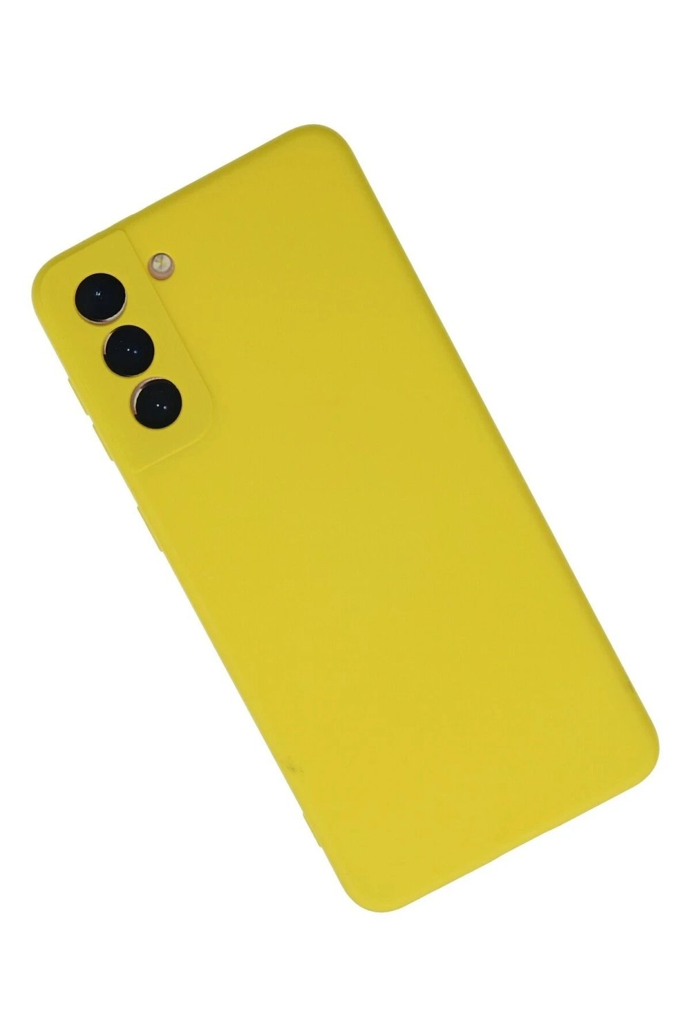Mey İthalat®  Samsung Galaxy S21 Plus Kılıf Nano içi Kadife Silikon - Sarı