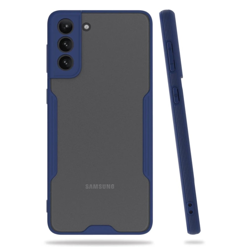 Mey İthalat®  Samsung Galaxy S21 Plus Kılıf Platin Silikon - Lacivert