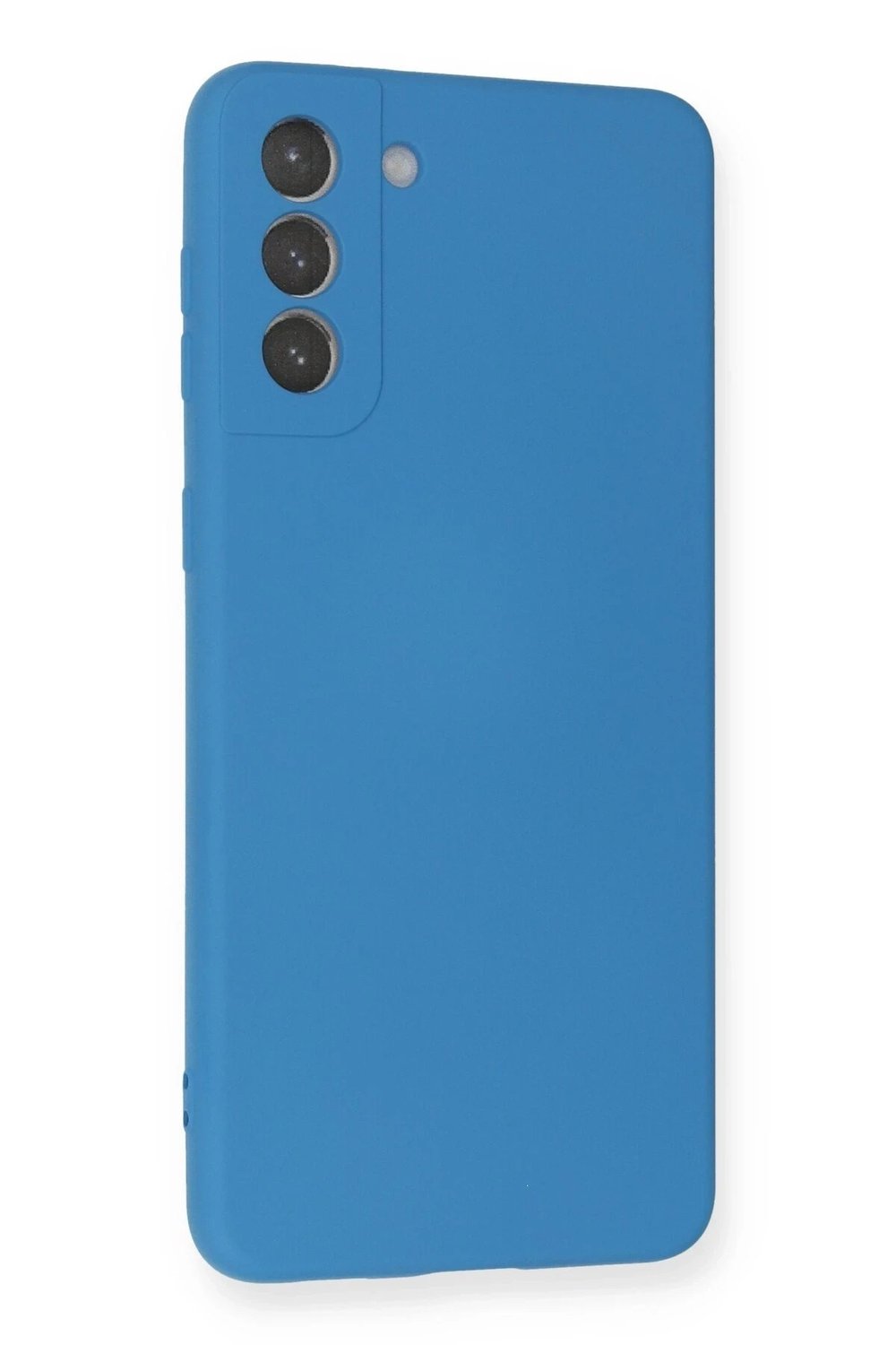 Mey İthalat®  Samsung Galaxy S21 Plus Kılıf Nano içi Kadife Silikon - Mavi