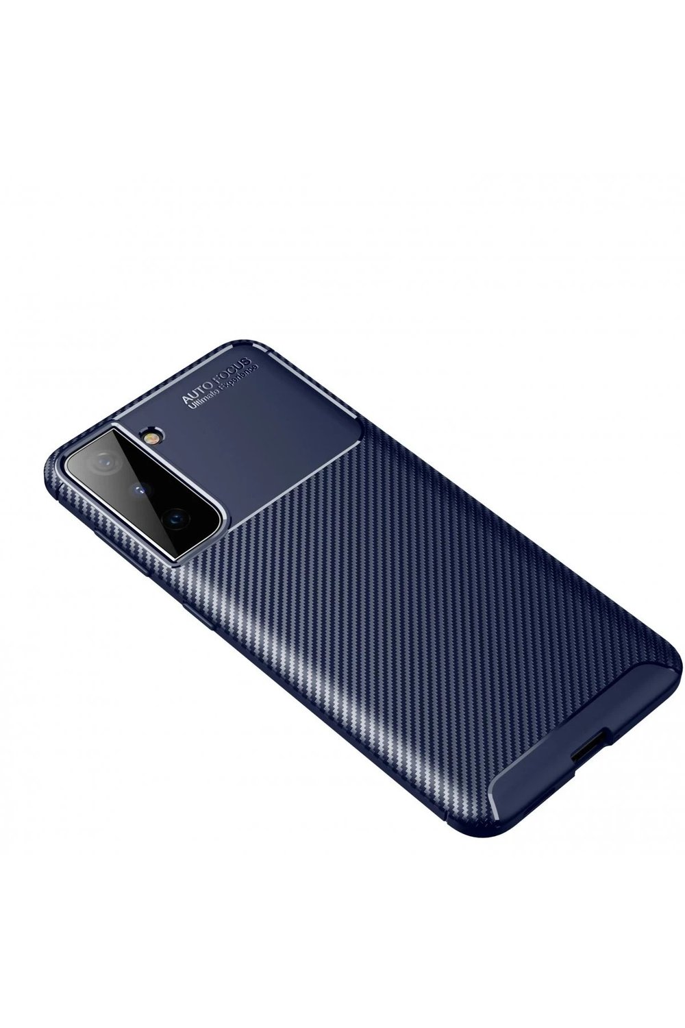Mey İthalat®  Samsung Galaxy S21 Plus Kılıf Auto Focus Karbon Kapak - Lacivert