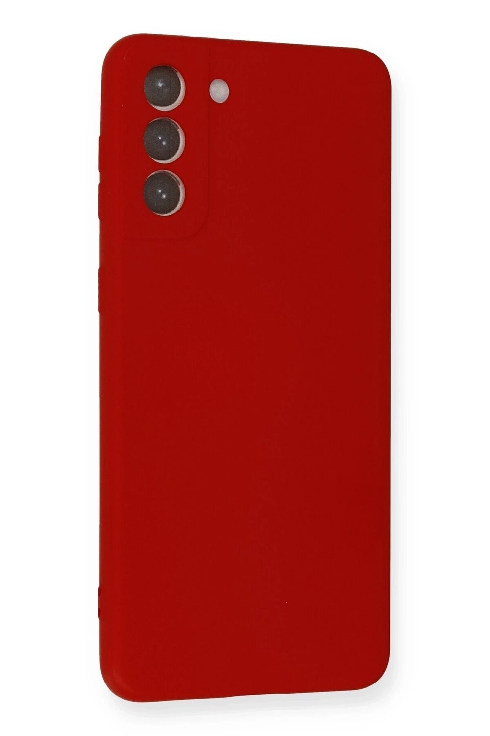 Mey İthalat®  Samsung Galaxy S21 Plus Kılıf Nano içi Kadife Silikon - Kırmızı