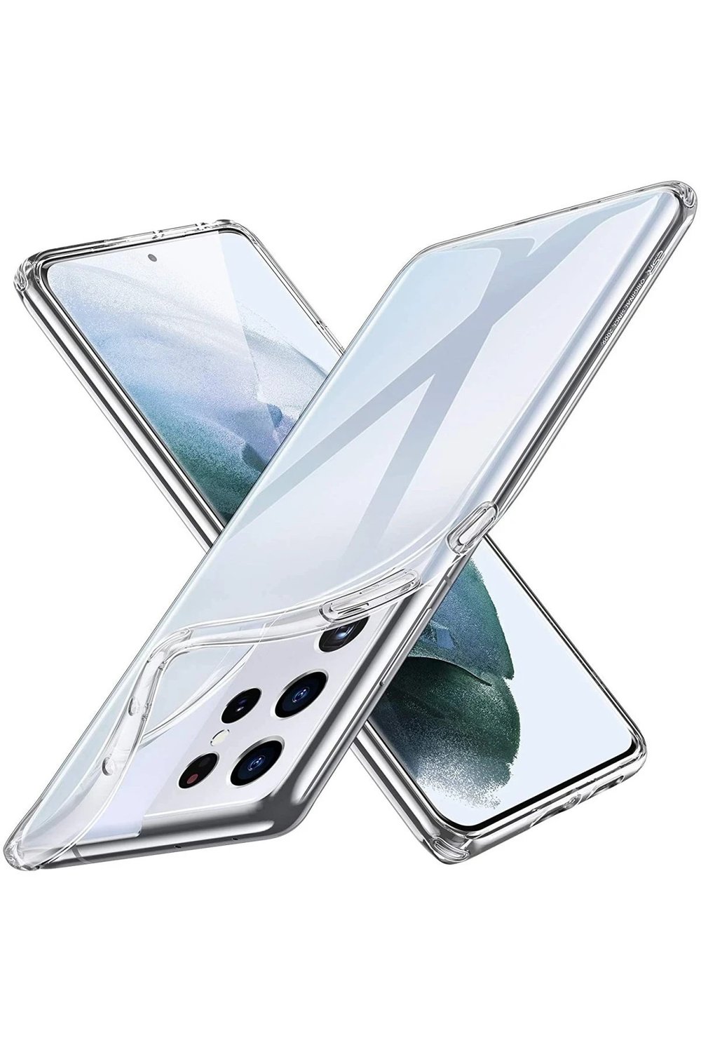 Mey İthalat®  Samsung Galaxy S21 Ultra Kılıf Lüx Şeffaf Silikon