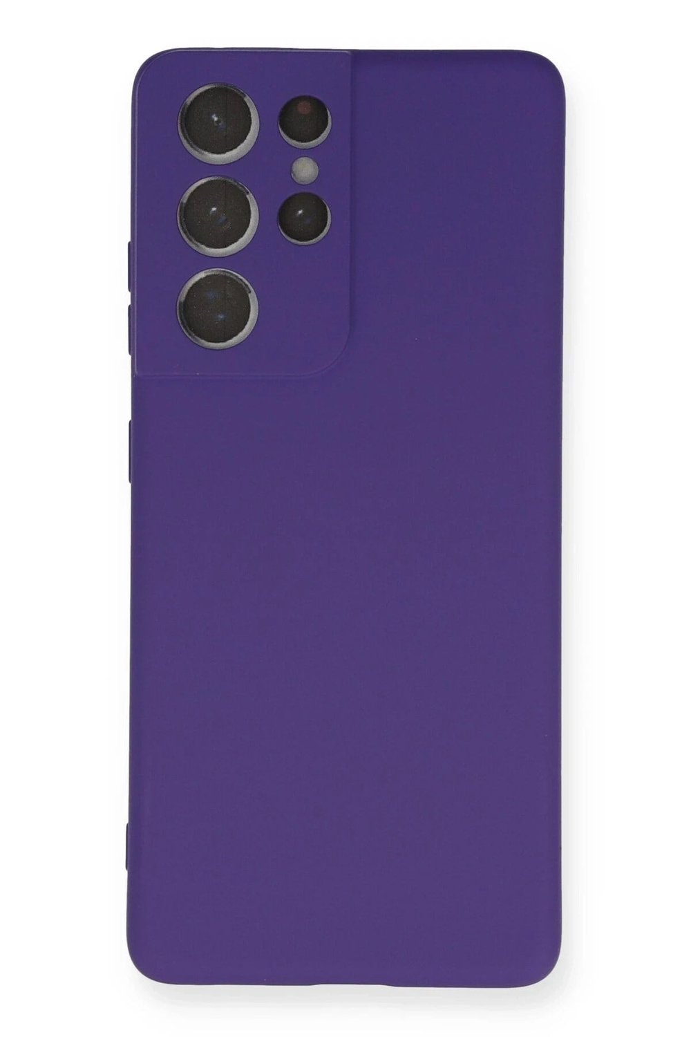 Mey İthalat®  Samsung Galaxy S21 Ultra Kılıf Nano içi Kadife Silikon - Mor