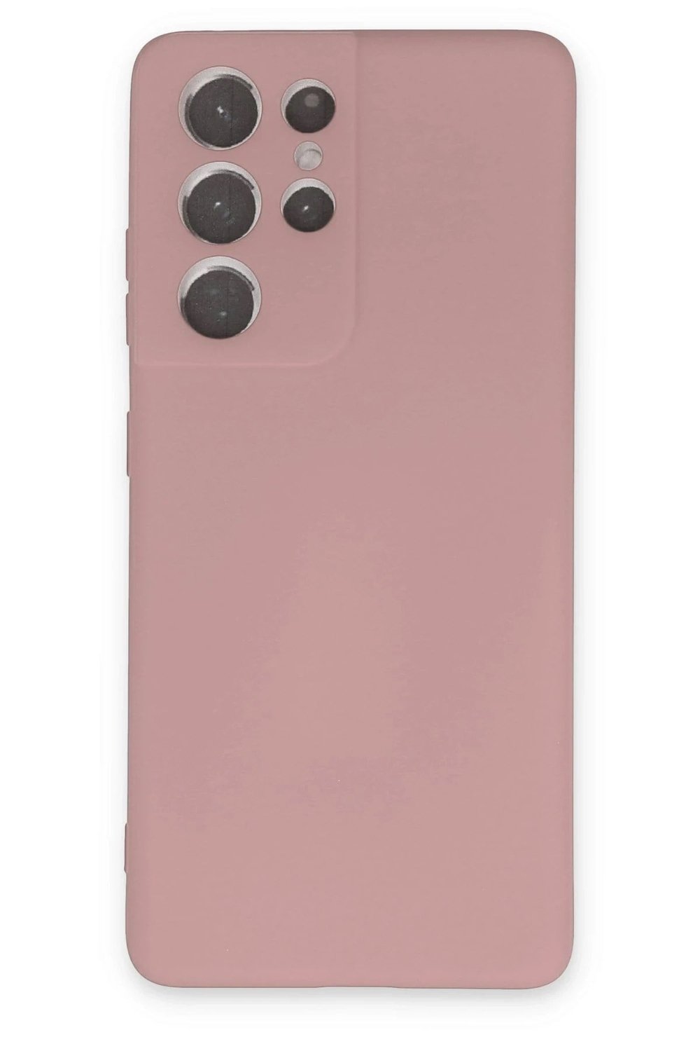 Mey İthalat®  Samsung Galaxy S21 Ultra Kılıf Nano içi Kadife Silikon - Pudra