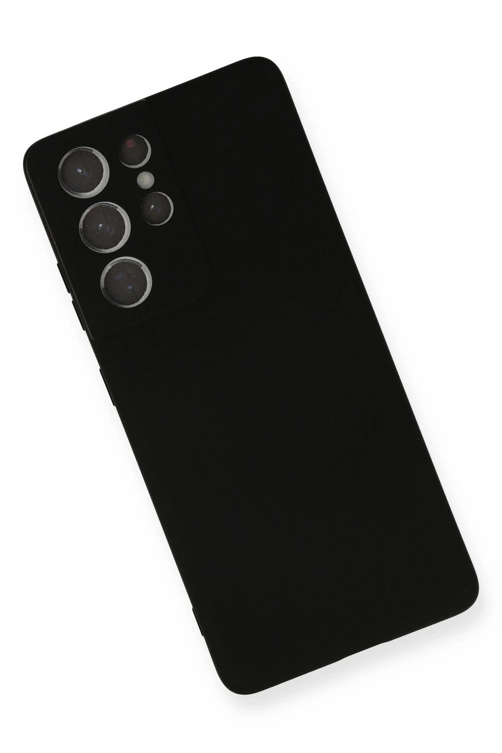 Mey İthalat®  Samsung Galaxy S21 Ultra Kılıf Nano içi Kadife Silikon - Siyah