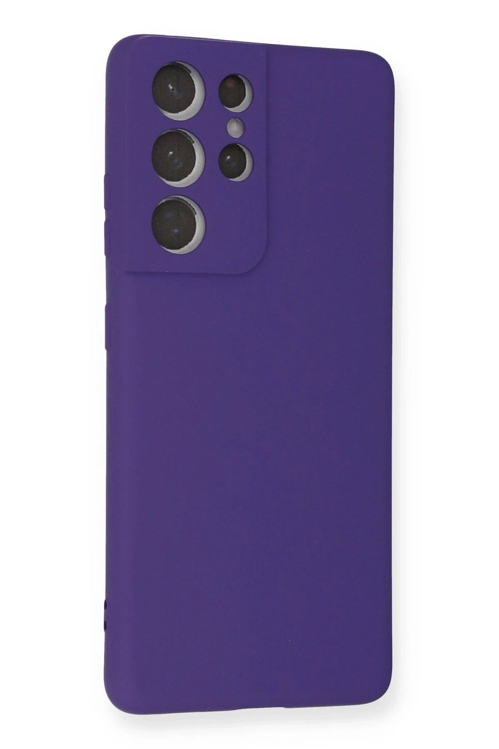 Mey İthalat®  Samsung Galaxy S21 Ultra Kılıf Nano içi Kadife Silikon - Mor