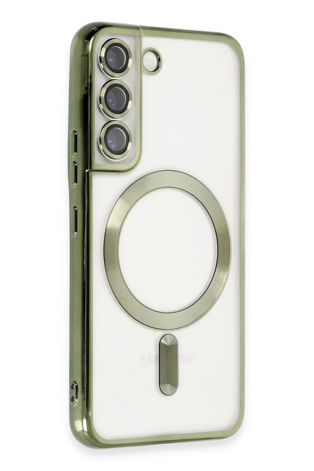 Mey İthalat®  Samsung Galaxy S22 Kılıf Kross Magneticsafe Kapak - Koyu Yeşil