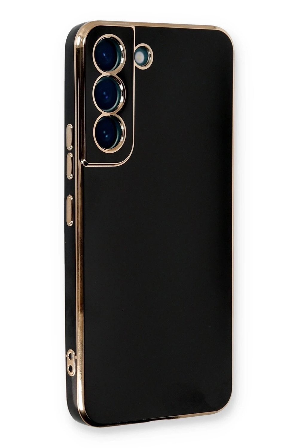 Mey İthalat®  Samsung Galaxy S22 Plus Kılıf Volet Silikon - Siyah