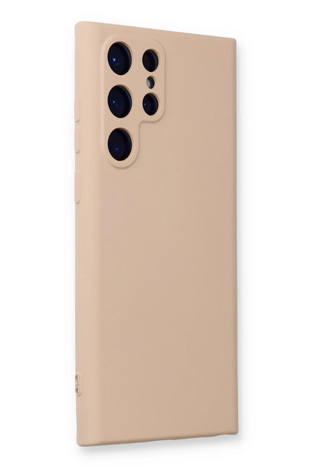 Mey İthalat®  Samsung Galaxy S22 Ultra Kılıf Nano içi Kadife Silikon - Pudra