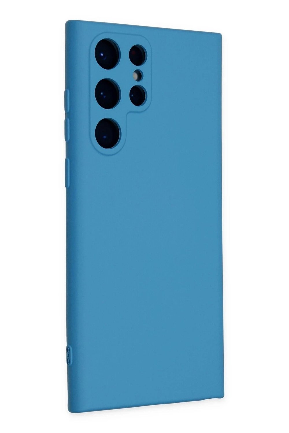 Mey İthalat®  Samsung Galaxy S22 Ultra Kılıf Nano içi Kadife Silikon - Mavi