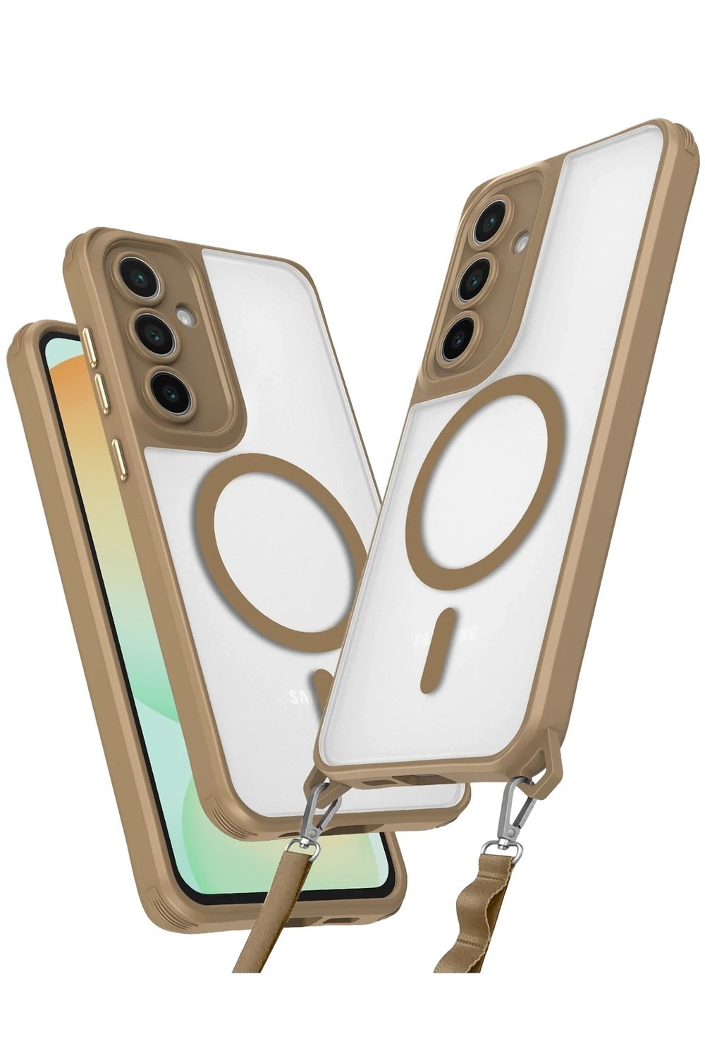 Mey İthalat®  Samsung Galaxy S23 FE Kılıf Enka Magsafe Silikon Kılıf - Desert