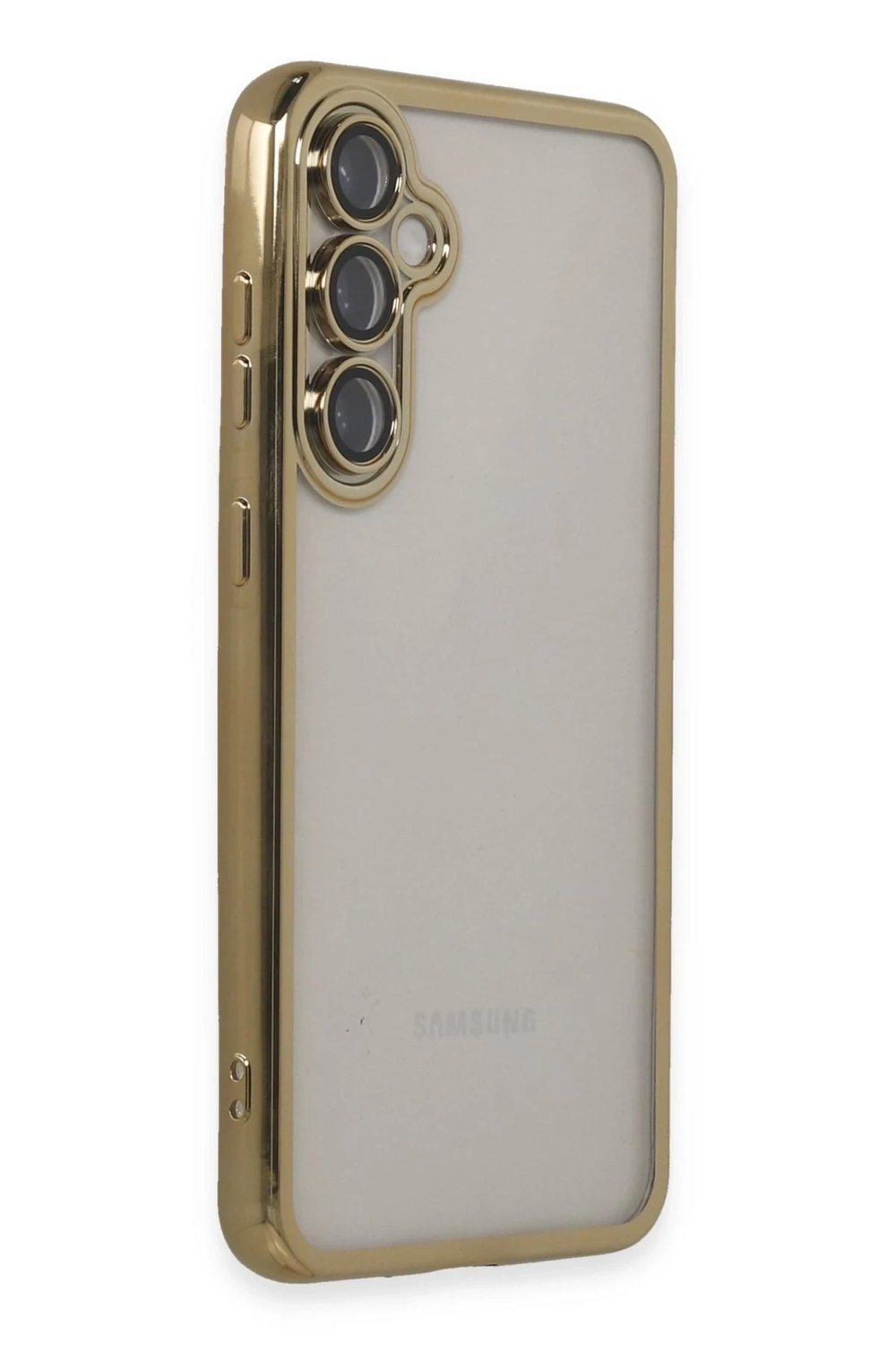 Mey İthalat®  Samsung Galaxy S23 FE Kılıf  Lensli Silikon - Gold