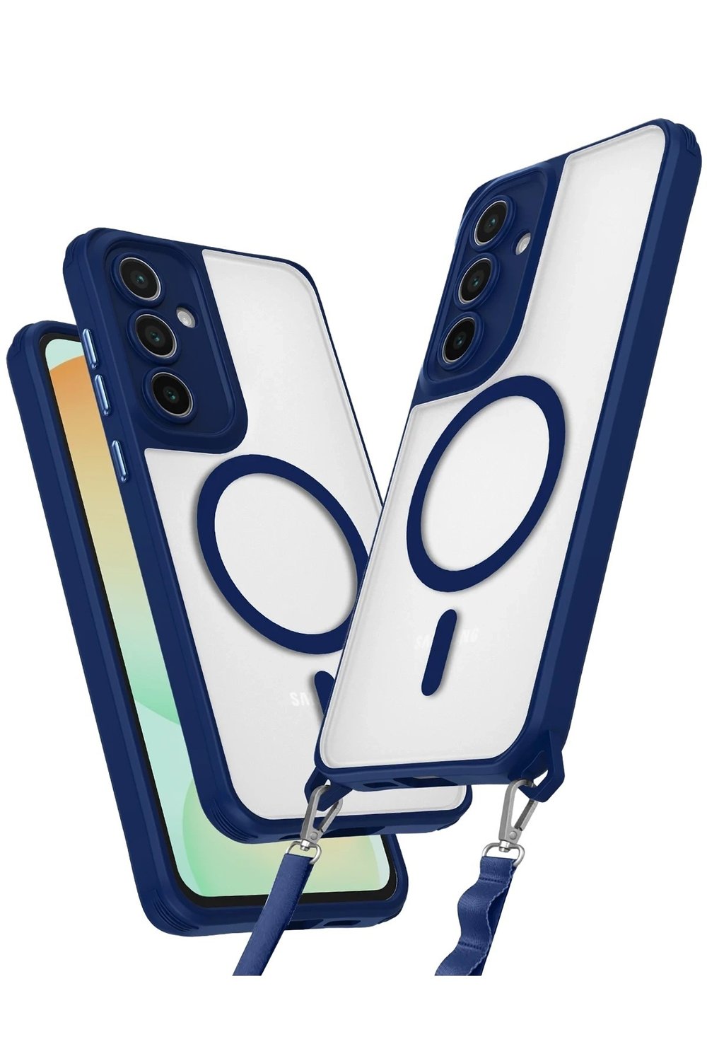 Mey İthalat®  Samsung Galaxy S23 FE Kılıf Enka Magsafe Silikon Kılıf - Lacivert