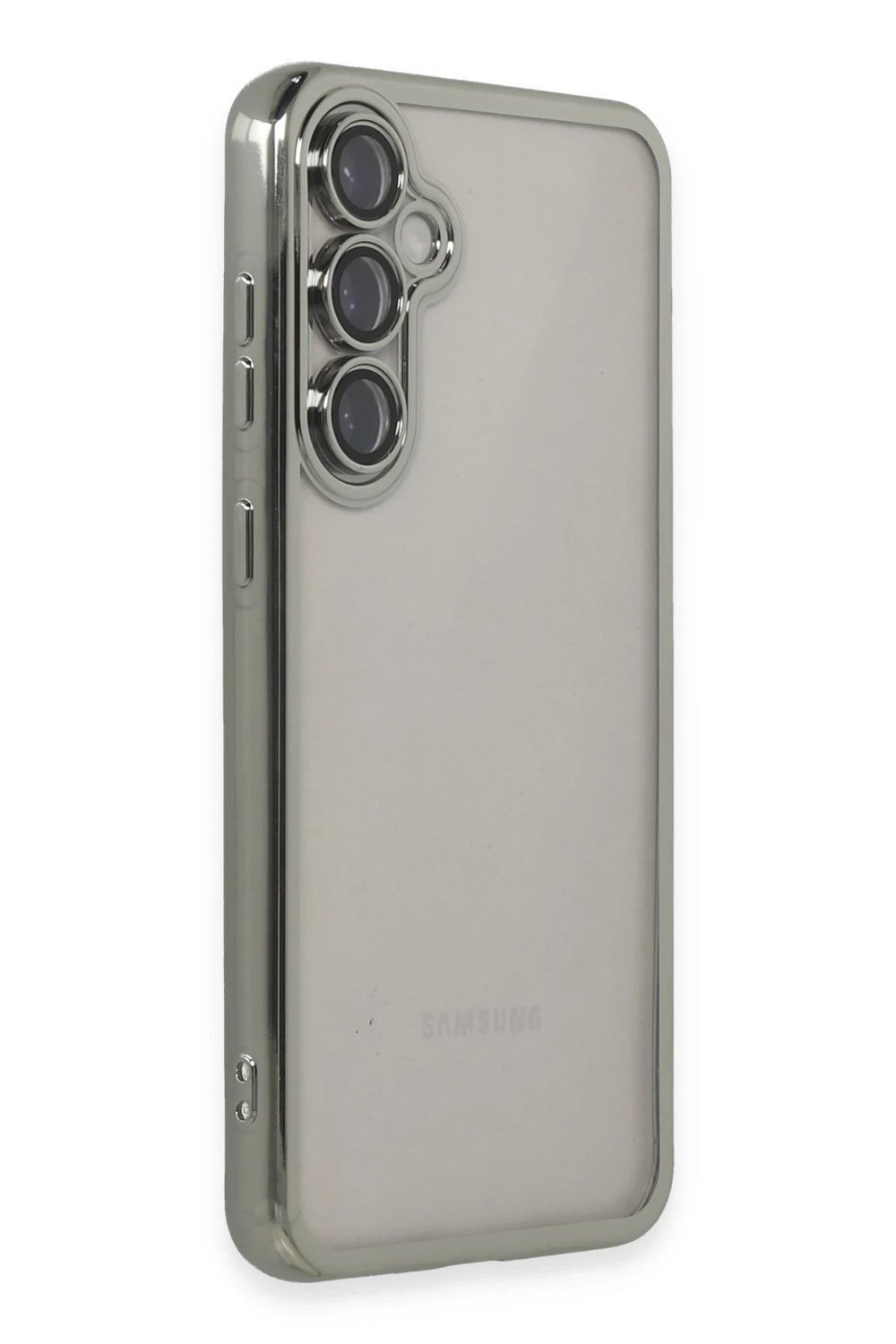 Mey İthalat®  Samsung Galaxy S23 FE Kılıf  Lensli Silikon - Gümüş