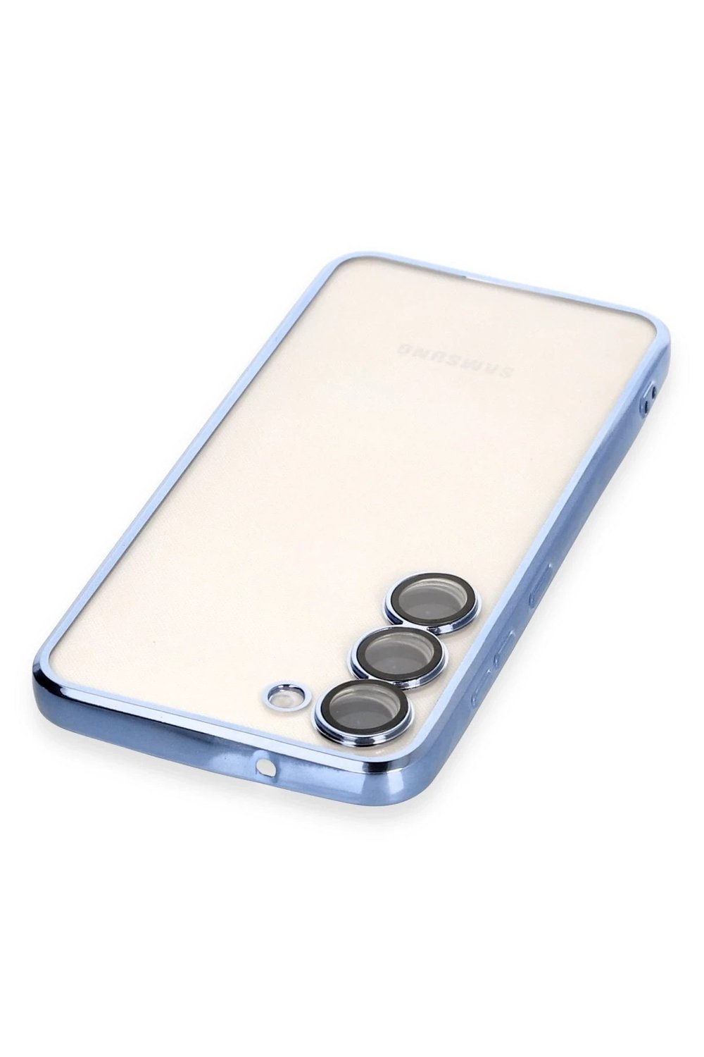 Mey İthalat®  Samsung Galaxy S23 Kılıf  Lensli Silikon - Açık Mavi