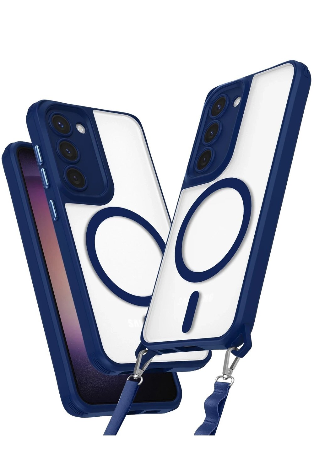 Mey İthalat®  Samsung Galaxy S23 Kılıf Enka Magsafe Silikon Kılıf - Lacivert