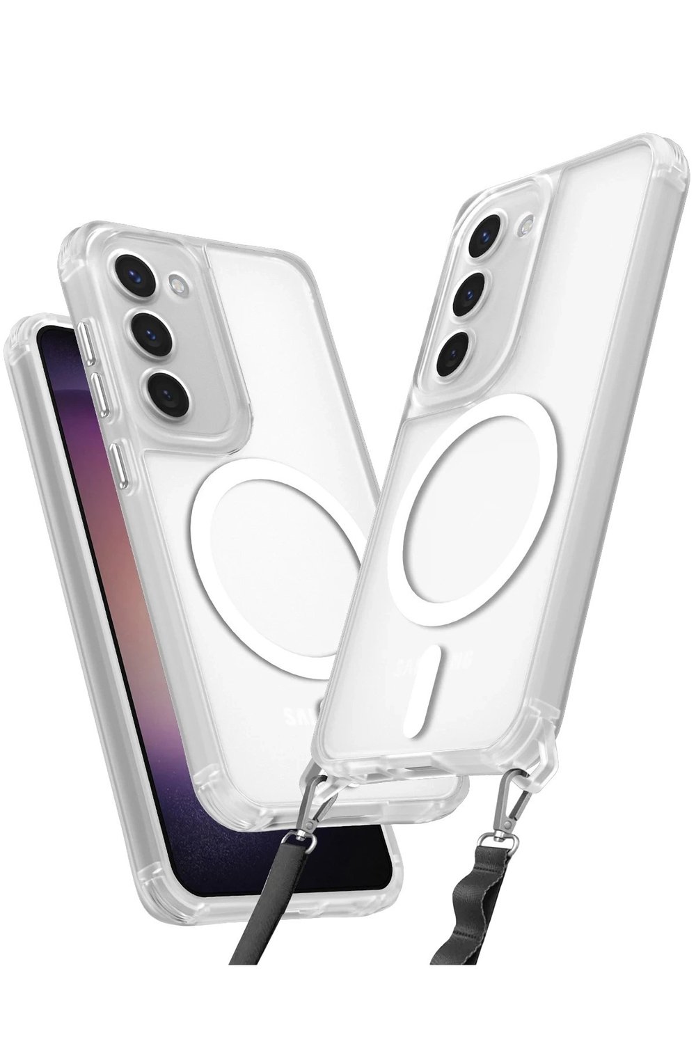 Mey İthalat®  Samsung Galaxy S23 Kılıf Enka Magsafe Silikon Kılıf - Şeffaf